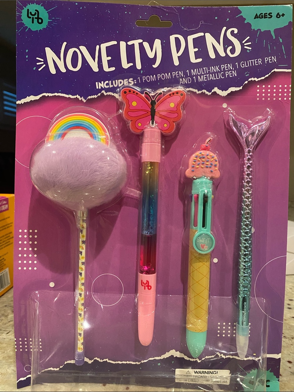 Novelty Pens Set of 4 Kids ages 6+